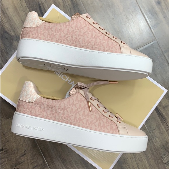 MICHAEL KORS POPPY LACE UP MINI MK LOGO PVC BALLET - Picture 12 of 16